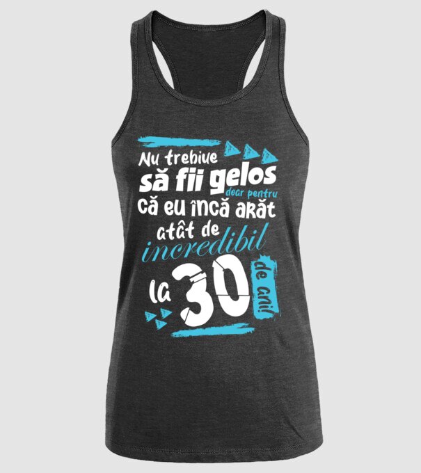 Nu trebuie să fii gelos 30 de ani model negru pe tricou