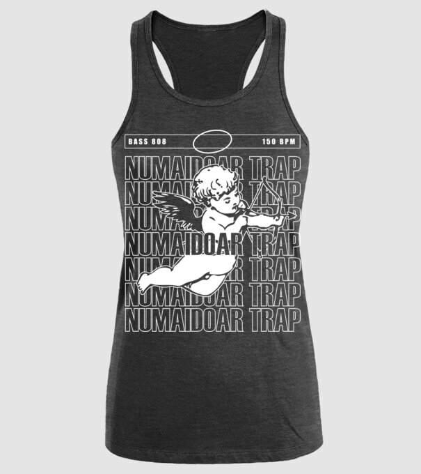 numaidoar trap model negru pe tricou