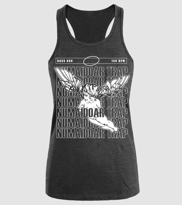 numaidoar trap model negru pe tricou