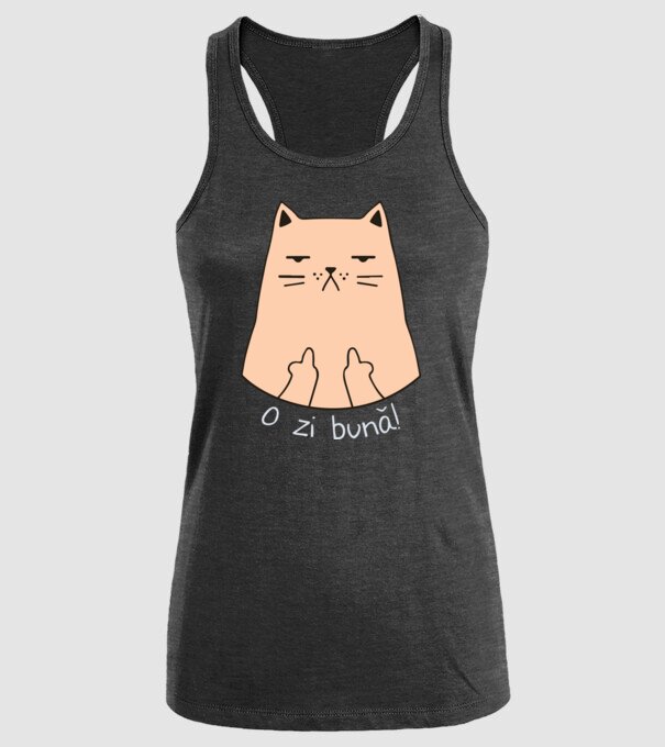 O zi bună model negru pe tricou