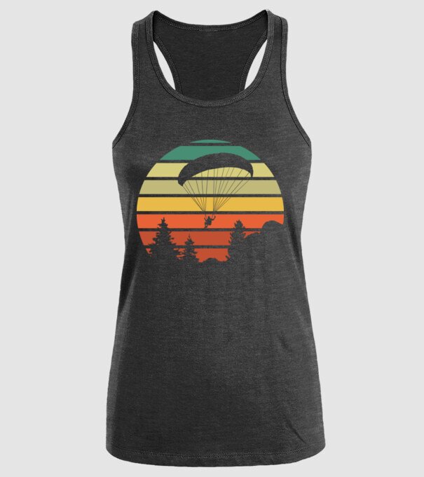 paraglide model negru pe tricou