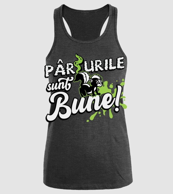 Pârțurile sunt bune model negru pe tricou
