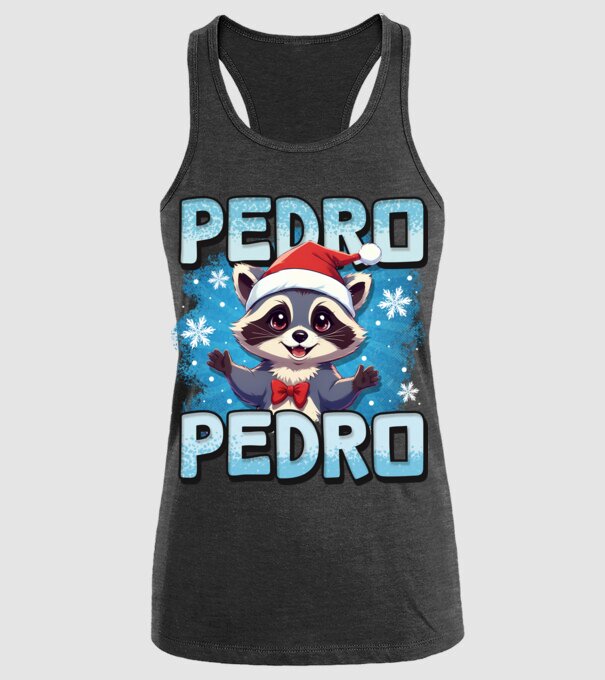 Pedro pedro retro xmas model negru pe tricou