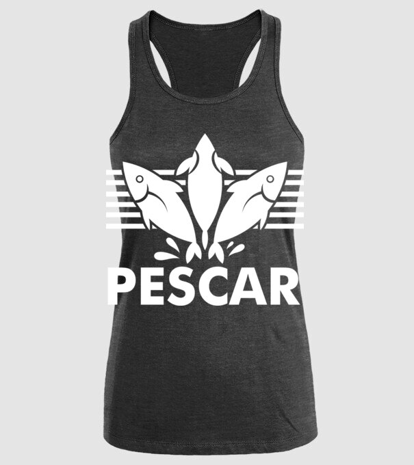 Pescar original model negru pe tricou
