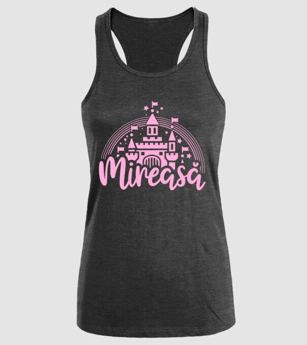 Prinţesă mireasă model negru pe tricou