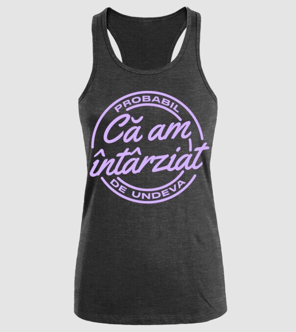 Probabil că am întârziat de undeva model negru pe tricou