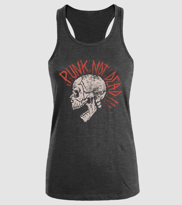 Punk Not Dead model negru pe tricou