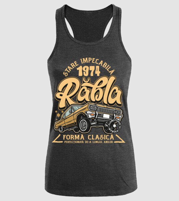 Rablă 1975 model negru pe tricou