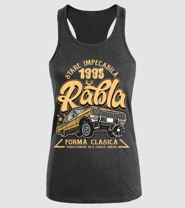 Rablă 1995 model negru pe tricou