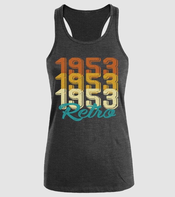 Retro 1953 model negru pe tricou
