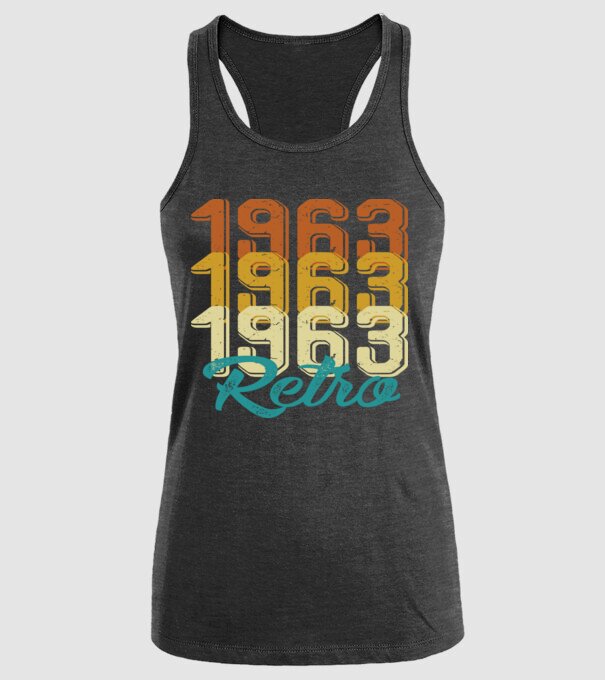 Retro 1963 model negru pe tricou
