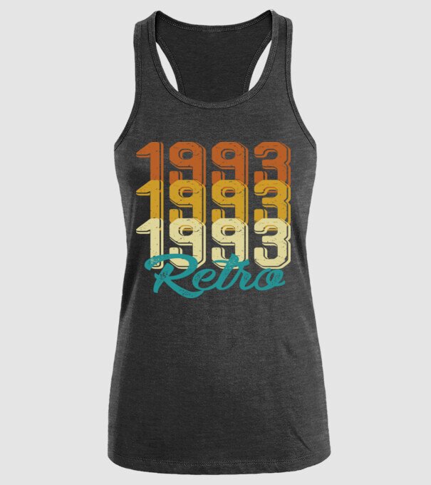 Retro 1993 model negru pe tricou
