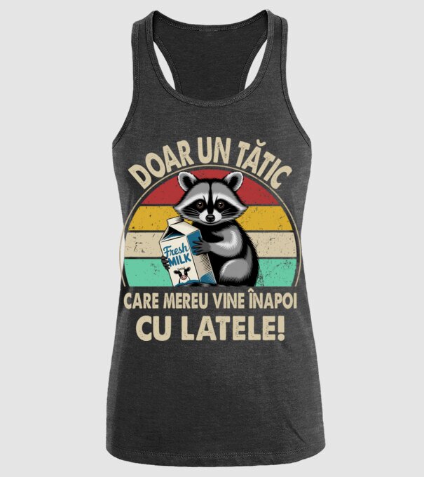 Retro Apa aki visszajött a tejjel RO model negru pe tricou