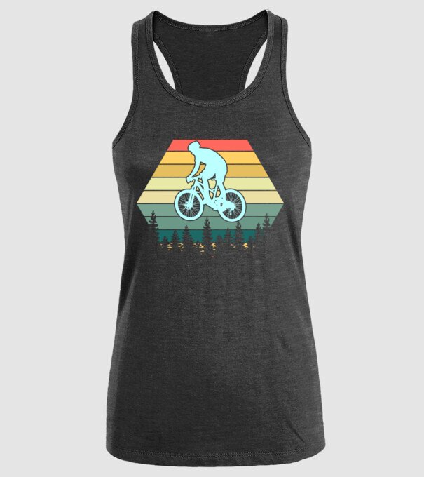 retro mountain bike model negru pe tricou