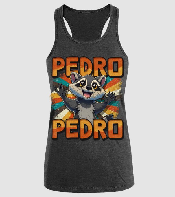 Retro Pedro model negru pe tricou
