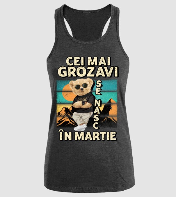 RETRO teddy MARTIE model negru pe tricou