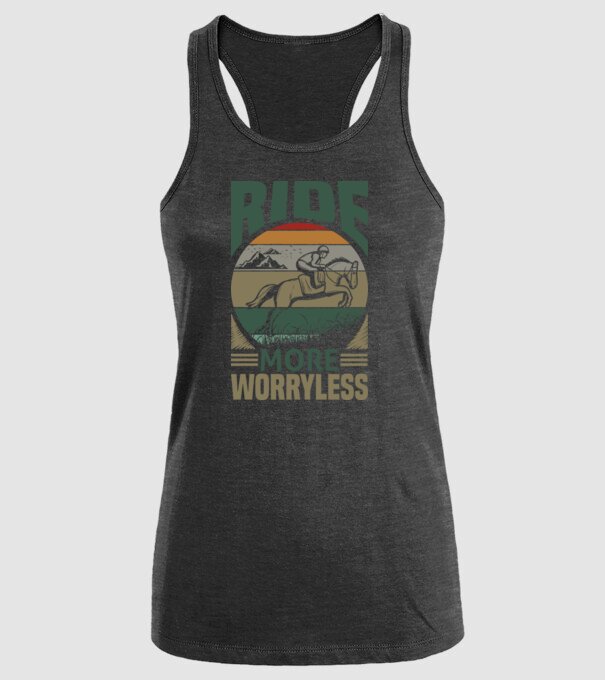 ride more model negru pe tricou
