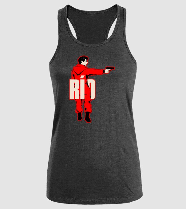 rio la casa de papel model negru pe tricou