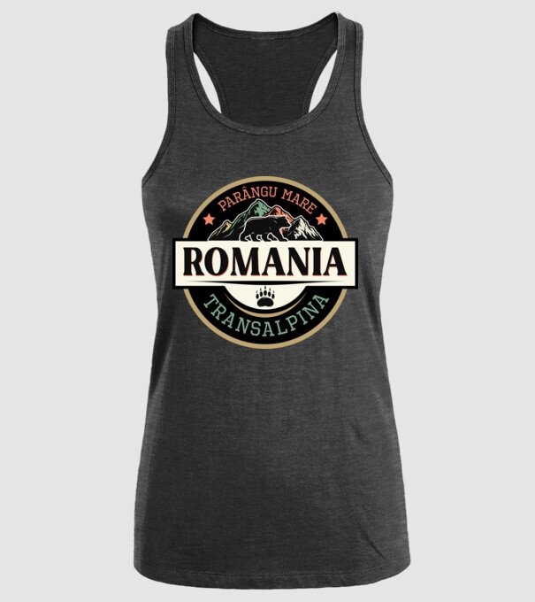 România transalpina model negru pe tricou