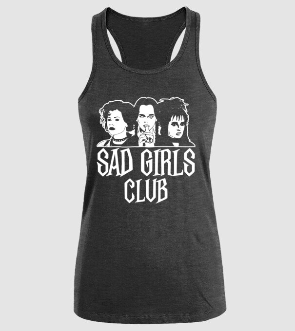 Sad Girls Club model negru pe tricou