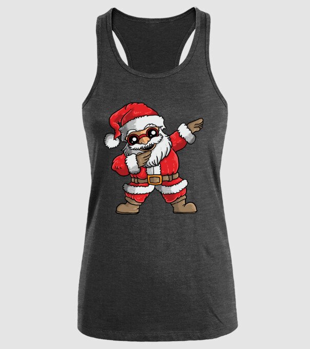 Santa dab model negru pe tricou
