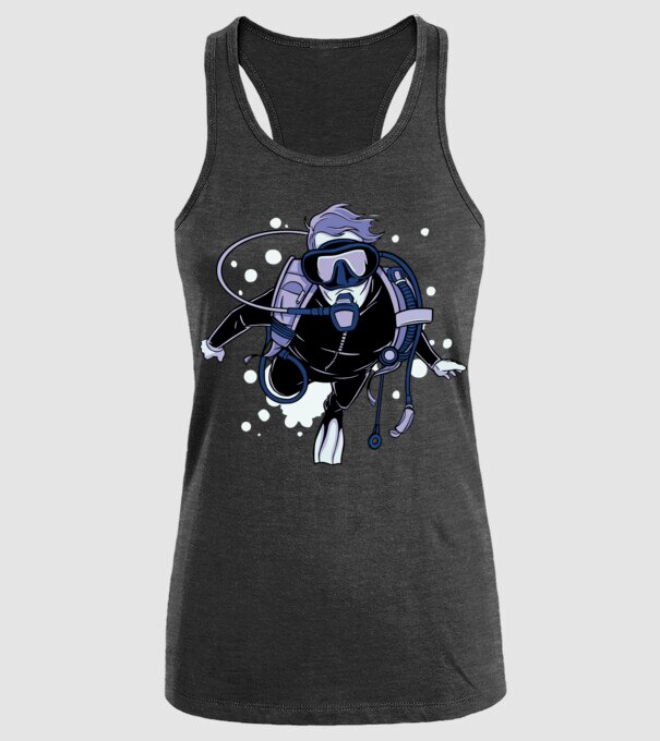 Scuba driver model negru pe tricou