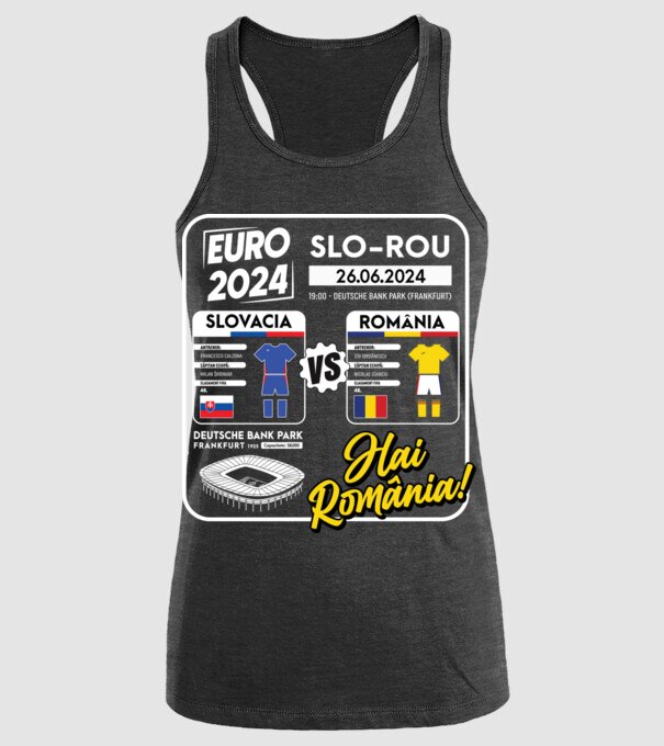 SLO-ROU euro 2024 calendar model negru pe tricou