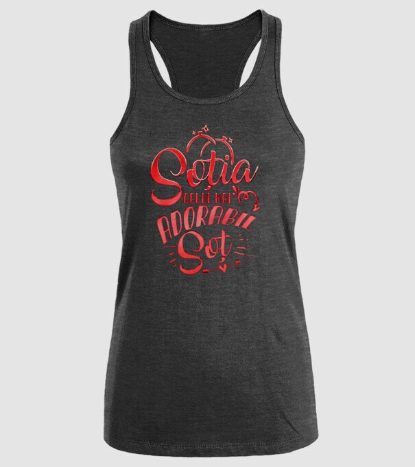 Soția celui mai adorabil soț model negru pe tricou
