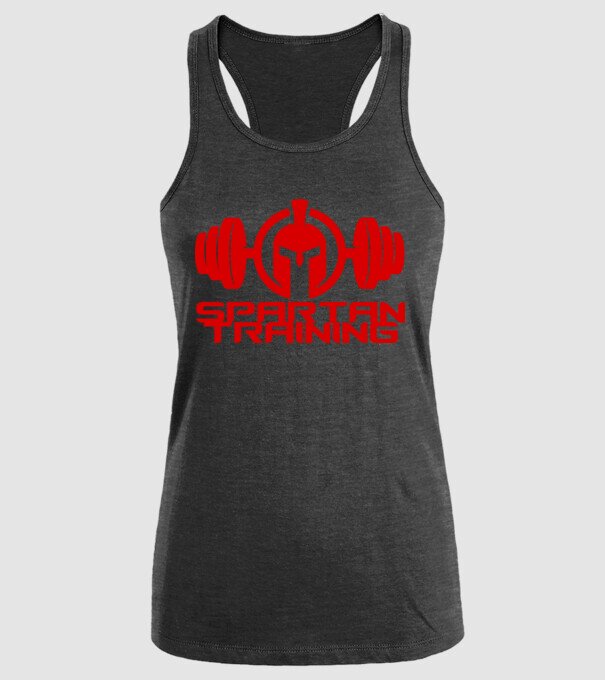Spartan Training model negru pe tricou