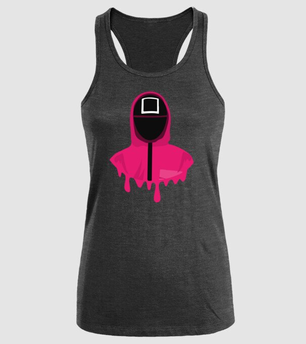 squid game square model negru pe tricou