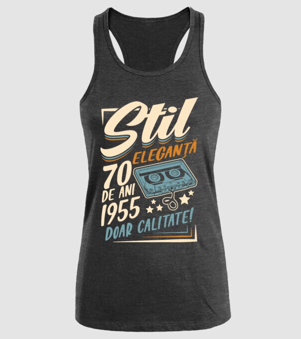 Stil eleganta 1955 model negru pe tricou