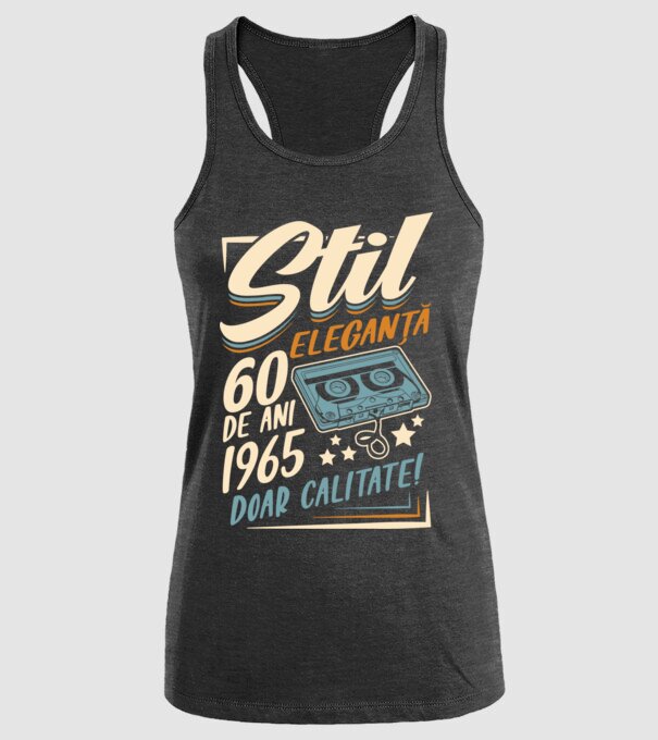 Stil eleganta 1965 model negru pe tricou