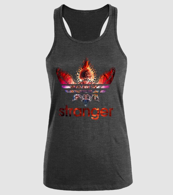 stranger logo poster model negru pe tricou