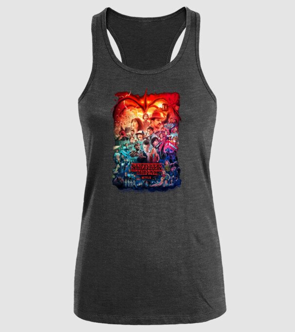 stranger things tribute poster2 model negru pe tricou
