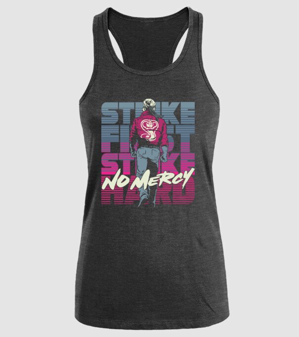 Strike first strike hard neon model negru pe tricou