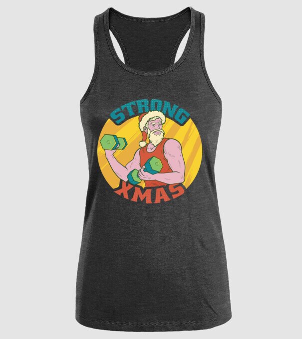 strong xmas model negru pe tricou
