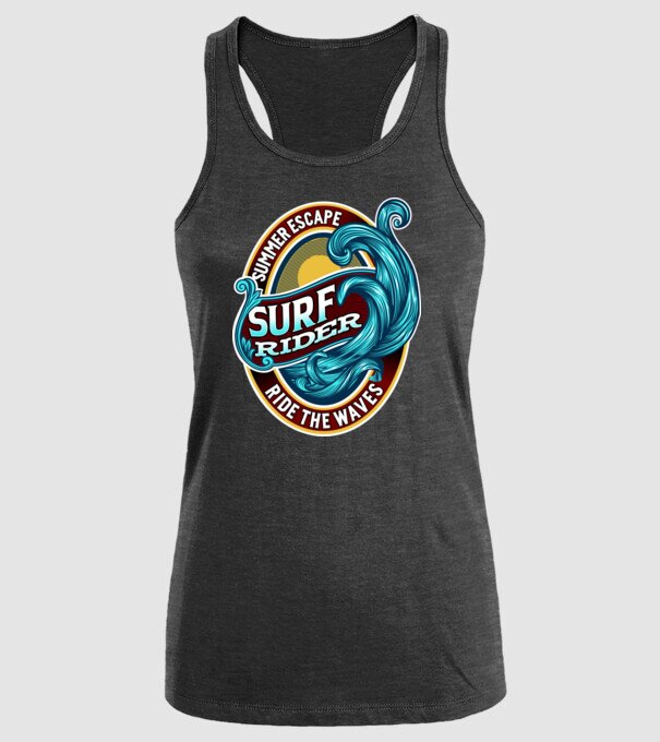Summer Escape model negru pe tricou