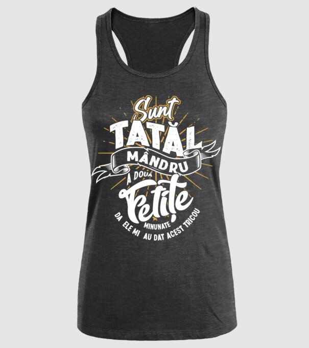 Sunt tatăl mândru a două fetițe minunate - da, ele mi-au dat acest tricou model negru pe tricou