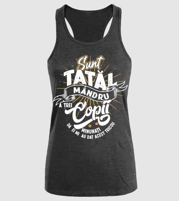 Sunt tatăl mândru a trei copii minunați - da, ei mi-au dat acest tricou model negru pe tricou