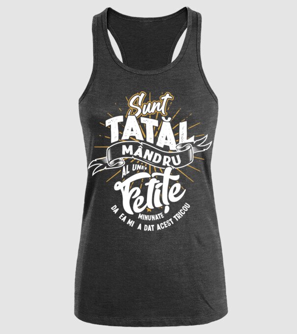 Sunt tatăl mândru al unei fetițe minunate - da, ea mi-a dat acest tricou model negru pe tricou