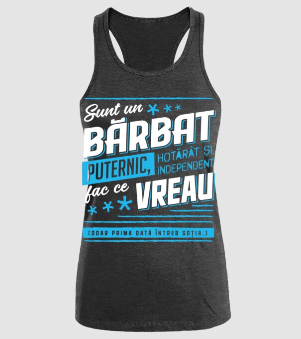Sunt un bărbat puternic model negru pe tricou