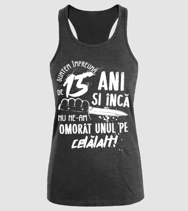 Suntem împreună de 15 ani model negru pe tricou