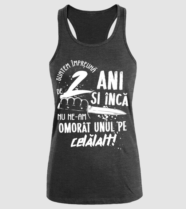 Suntem împreună de 2 ani model negru pe tricou