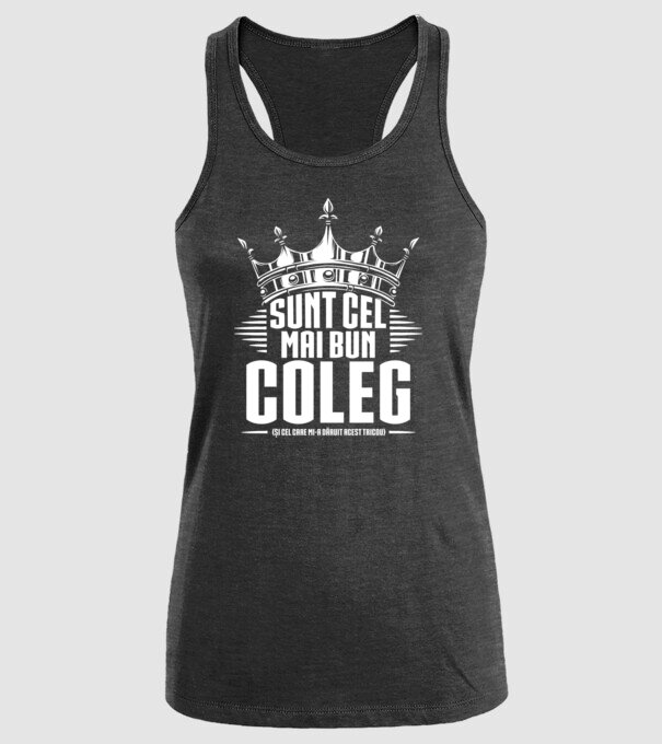 super coleg model negru pe tricou