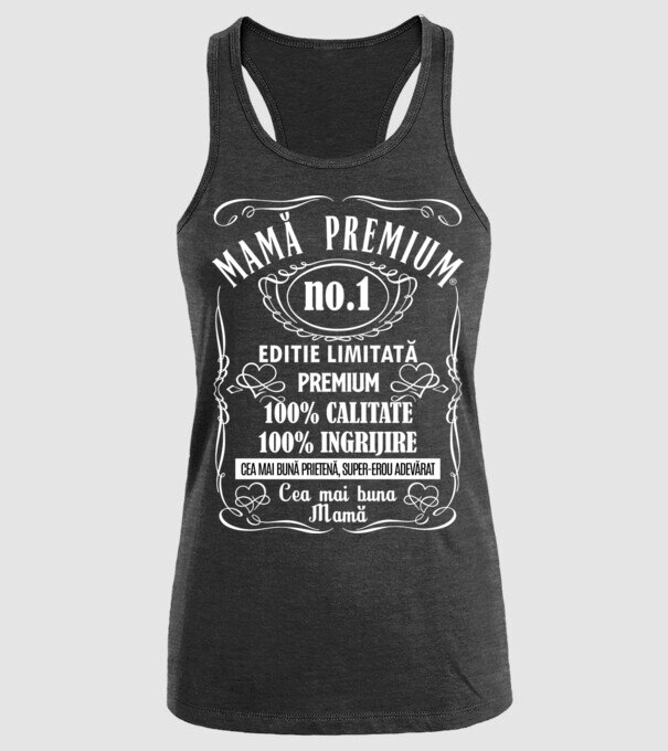 Mamă Premium - ediție limitată premium model negru pe tricou