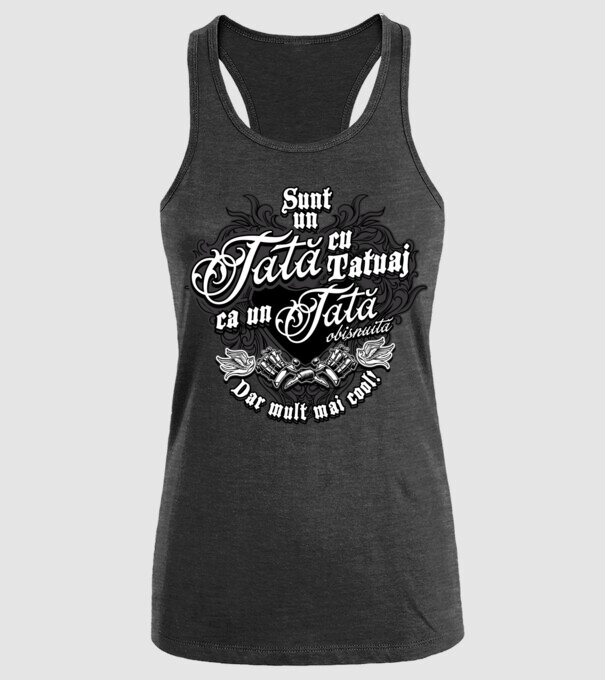 Sunt o mamă cu tatuaj, ca o mamă obișnuită, dar mult mai cool! model negru pe tricou