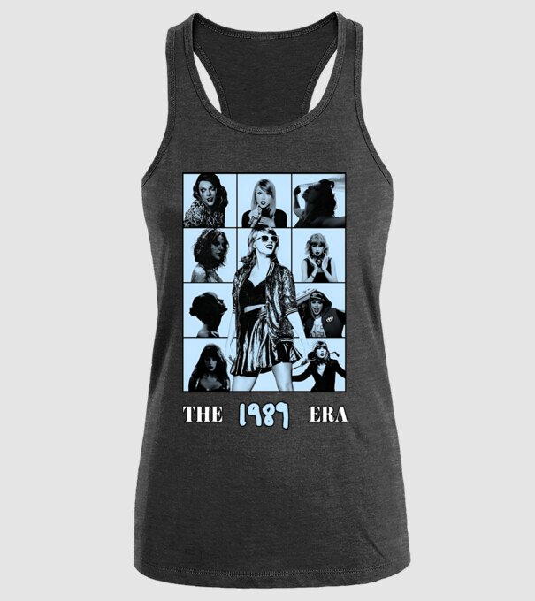 Taylor Swift ERAS blue model negru pe tricou