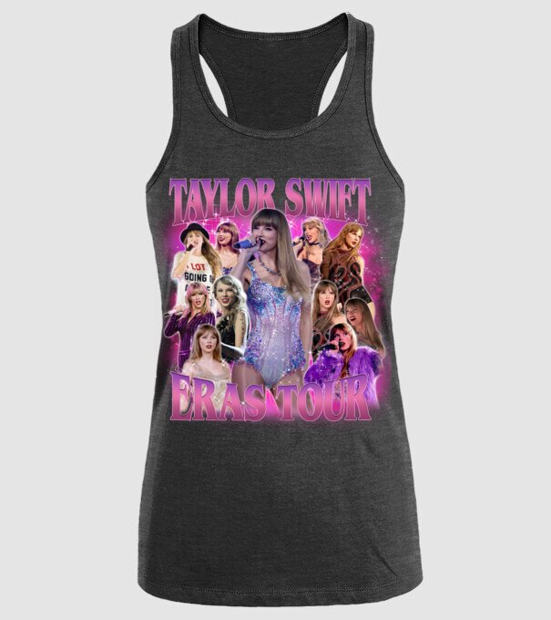 Taylor Swift ERAS bootleg 01 model negru pe tricou