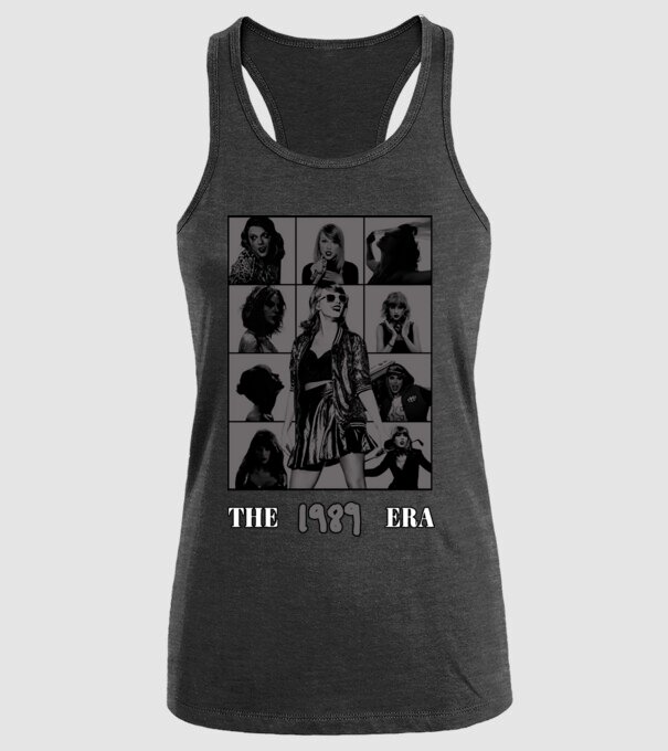 Taylor Swift ERAS grey model negru pe tricou