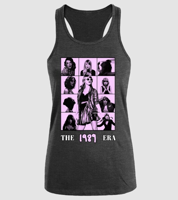Taylor Swift ERAS lilac model negru pe tricou